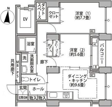 東雲キャナルコートCODAN 14-402 間取り図