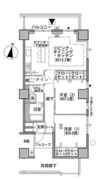 東雲キャナルコートCODAN 21-1001 間取り図