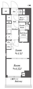ブランシエスタ荻窪 502 間取り図
