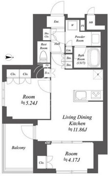 ブランシエスタ荻窪 606 間取り図