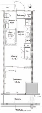 プラウドフラット四谷三丁目 604 間取り図