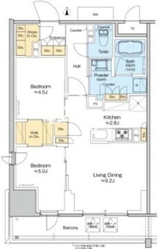 プラウドフラット四谷三丁目 1201 間取り図