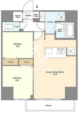 クラリティア西日暮里 902 間取り図