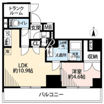 プレール・ドゥーク亀戸6 304 間取り図