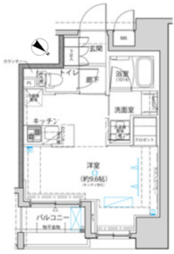 クレイシア日本橋水天宮前 604 間取り図