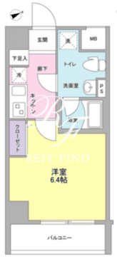 メインステージ白金高輪駅前 206 間取り図