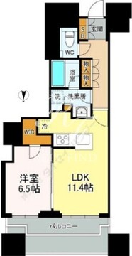富久クロスコンフォートタワー 422 間取り図