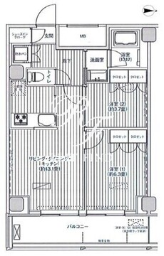 ヒューリック浅草橋江戸通 1206 間取り図