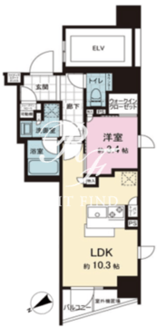 ザ・ライオンズミレス蔵前 1403 間取り図
