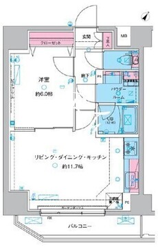 ジェノヴィア三ノ輪3スカイガーデン 501 間取り図