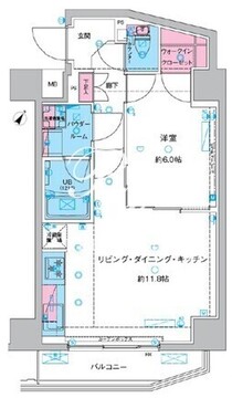 ジェノヴィア三ノ輪3スカイガーデン 204 間取り図