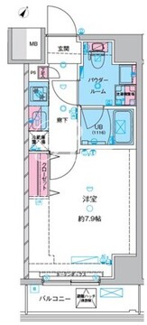 ジェノヴィア三ノ輪3スカイガーデン 102 間取り図