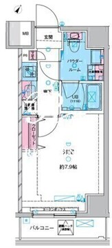 ジェノヴィア三ノ輪3スカイガーデン 1203 間取り図