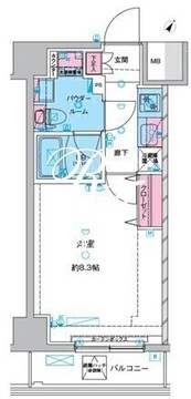 ジェノヴィア三ノ輪3スカイガーデン 402 間取り図