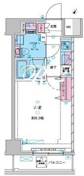 ジェノヴィア三ノ輪3スカイガーデン 702 間取り図