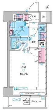 ジェノヴィア三ノ輪3スカイガーデン 902 間取り図