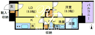 カスタリア蔵前 1104 間取り図