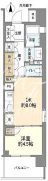 ザ・パークハウス上野池之端レジデンス 607 間取り図