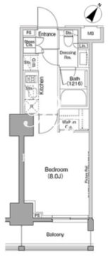 ザ・パークハビオ巣鴨 314 間取り図