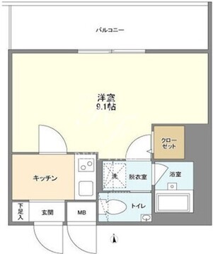 ミリアレジデンス赤坂 802 間取り図
