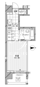 カスタリア麻布十番七面坂 508 間取り図