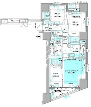 ディームス方南町 1104 間取り図