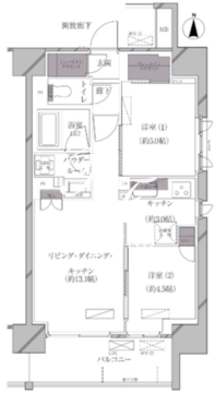 エースタンダード芝浦 504 間取り図
