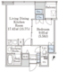 プラティーヌ新宿新都心 1302 間取り図