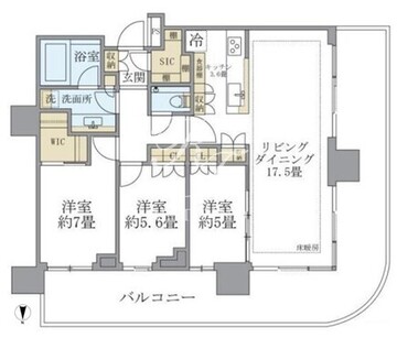 晴海フラッグ SUN-T-4401 間取り図