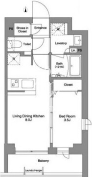 コンフォリア戸越公園 306 間取り図