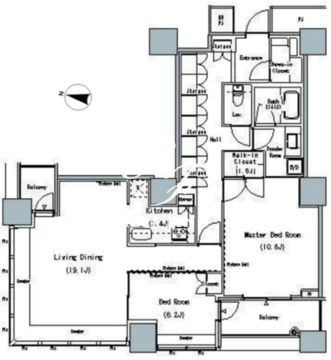 ザ東京タワーズミッドタワー 2915 間取り図