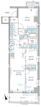 パークアクシス文京本郷 601 間取り図