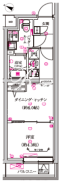 レガリス武蔵小山 401 間取り図