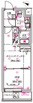 レガリス武蔵小山 402 間取り図