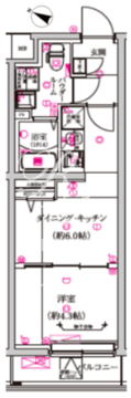 レガリス武蔵小山 103 間取り図