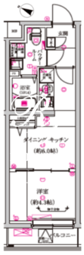 レガリス武蔵小山 403 間取り図