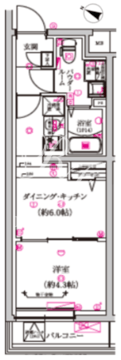 レガリス武蔵小山 104 間取り図