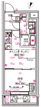 レガリス武蔵小山 105 間取り図