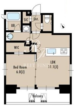 アルティザ五反田 1102 間取り図