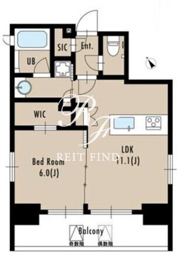 アルティザ五反田 1202 間取り図