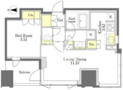 びゅうリエットグラン新宿戸山 307 間取り図