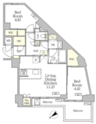 アジールコート池尻大橋 505 間取り図