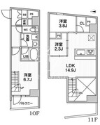 オルタナ中野 1005 間取り図