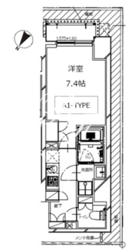 エスレジデンス月島 301 間取り図