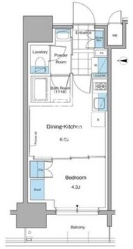 ルフォンプログレ本郷三丁目 702 間取り図