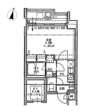 エスレジデンス押上パークサイド 604 間取り図
