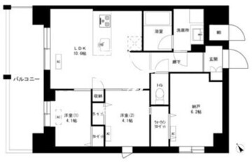 東京マンション 1105 間取り図