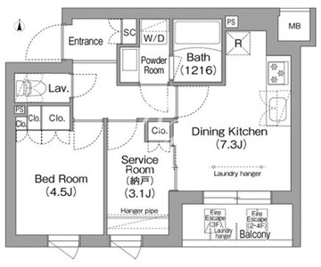 コンフォリア・リヴ南品川 326 間取り図