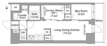 コンフォリア・リヴ南品川 306 間取り図