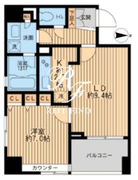 クリオ戸越銀座弐番館 1501 間取り図